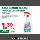 Allahindlus - AJAX LEMON KLAASIPUHASTUSVAHEND
500 ml