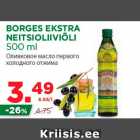 Allahindlus - BORGES EKSTRA
NEITSIOLIIVIÕLI
500 ml