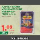 Allahindlus - KAPTEN GRANT VEINIMAITSELINE HEERINGAFILEE 240g