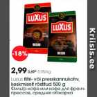 Allahindlus - Luxus filtri- või presskannukohv, keskmiselt röstitud 500 g