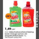 Allahindlus - Ajax üldpuhastusvahend Baking
Soda Orange-Lemon või
Grapefruit-Mandarin 1 L