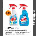 Allahindlus - Ajax aknapuhastusvahend
Lemon või Tripple Action 500 ml