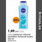 Allahindlus - Nivea šampoon Volume
Sensation, kohevust andev
250 ml