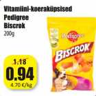 Allahindlus - Vitamiini-koeraküpsised
Pedigree
Biscrok
200g