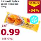 Allahindlus - Härmavili Kodune
pärmi-lehttaigen
500 g