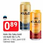 Hele õlu Saku Kuld
või Kuld Ale 5,2%