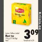 Allahindlus - Lipton Yellow Label Must tee 176 g