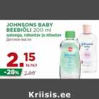 Allahindlus - JOHNSONS BABY
BEEBIÕLI