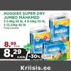 HUGGIES SUPER DRY
JUMBO MÄHKMED