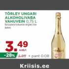 Allahindlus - TÖRLEY UNGARI
ALKOHOLIVABA
VAHUVEIN