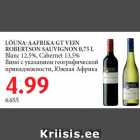 LÕUNA-AAFRIKA GT VEIN
ROBERTSON SAUVIGNON 0,75 L