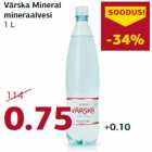 Allahindlus - Värska Mineral
mineraalvesi
1 L