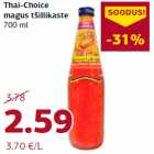 Allahindlus - Thai-Choice
magus tšillikaste
700 ml