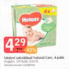 Allahindlus - Niisked salvrätikud Natural Care, 4-pakk