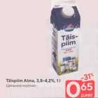 Täispiim Alma, 3,8-4,2%, 1 l
