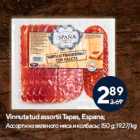 nutatud assortii Tapas, Espana;
 150 g