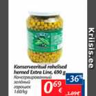 Allahindlus - Konserveeritud rohelised herned Extra Line, 690 g