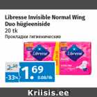 Allahindlus - Libresse Invisible Normal Wing
Duo hügieeniside
20 tk