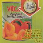 Vitom poolitatud virsikud siirupis, 820 g, neto 480 g