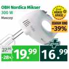 Allahindlus - OBH Nordica Mikser
300 W