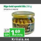 Allahindlus - Riga Gold sprotid õlis 250 g