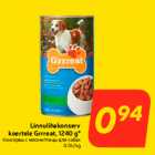 Linnulihakonserv
koertele Grrreat, 1240 g*
