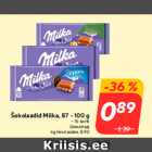 Šokolaadid Milka, 87 - 100 g

