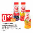 Vaarika-mustika-, maasika-banaani- või mango-apelsinismuuti