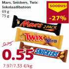 Allahindlus - Mars, Snickers, Twix
šokolaadibatoon