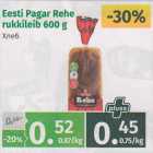 Allahindlus - Eesti Pagar Rehe rukkileib 600 g