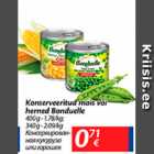 Allahindlus - Konserveeritud mais või herned Bonduelle 400 g, 340 g