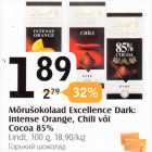 Mõrušokolaad Excellence Dark: Intense Orange, Chili või Cocoa 85%