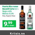 Puerto Rico rumm
Bacardi Carta 0,5 L