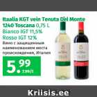 Allahindlus - Itaalia KGT vein Tenuta Del Monte
1240 Toscana 