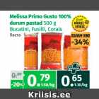 Allahindlus - Melissa Primo Gusto 100%
durum pastad 500 g