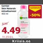 Allahindlus - Garnier
Skin Naturals
mitsellaarvesi
400 ml