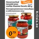 Konserveeritud tomatid omas mahlas Maxima Favorit, 680 g