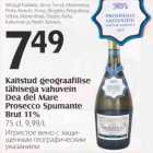 Allahindlus - kaitstud geograafilise tähisega vahuvein Dea del Mare Prosecco Spumante Brut 11%, 75 cl