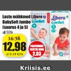 Mähkmed - Laste mähkmed Libero BabySoft Jumbo 