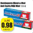 Allahindlus - Hambapasta Blend-a-Med Anti Cavity Mild Mint 100 ml