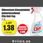 Allahindlus - Uduvastane klaaspindade
puhastusvahend
Clin Anti-Fog
0,5L