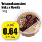 Allahindlus - Veisemaksapasteet
Maks & Moorits
170g 