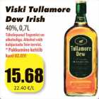 Allahindlus - Viski Tullamore
Dew Irish
40%,0,7L