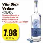 Allahindlus - Viin Stön
Vodka
40%,0,5L