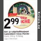 Sini- ja valgehallitusjuust Camembert Vieux Porche