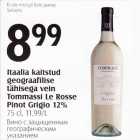 Itaalia kaitstud geograafilise tähisega vein Tommassi Le Rosse Pinot Grigio 12%, 75 cl