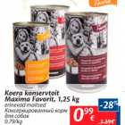 Allahindlus - Koera konservtoit Maxima Favorit, 1,25 kg