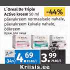 Allahindlus - L ́Oreal De Triple 
Active kreem 