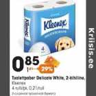 Allahindlus - Tualettpaber Delicate White, 2-kihiline, Kleenex 4 rulli/pk