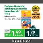 Allahindlus - Pedigree Dentastix
närimispulk keskmist
kasvu koerale
180 g